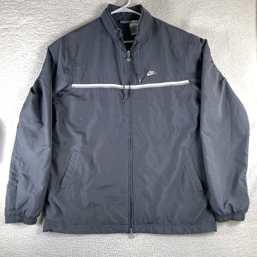 Vintage Nike Windbreaker Jacket Mens XLT Lined 90s Y2K Swoosh Hooded 228982-060